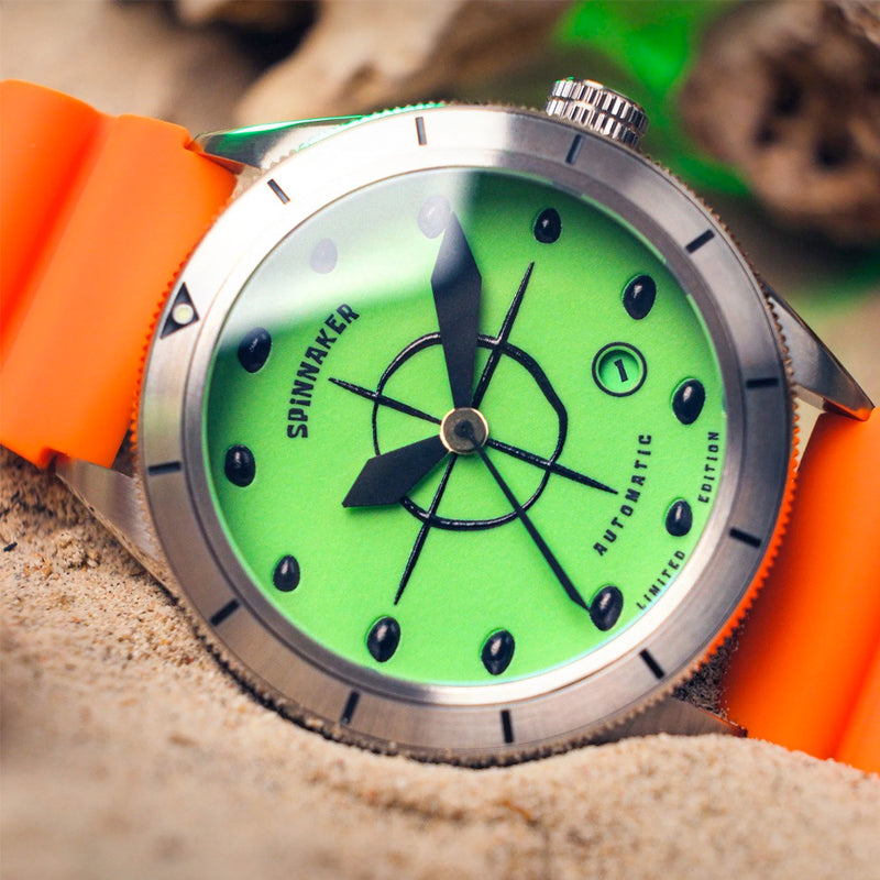 Spinnaker Cahill Automatic SpongeBob SquarePants Timekeeper Limited Edition Green Dial #SP-5142-01