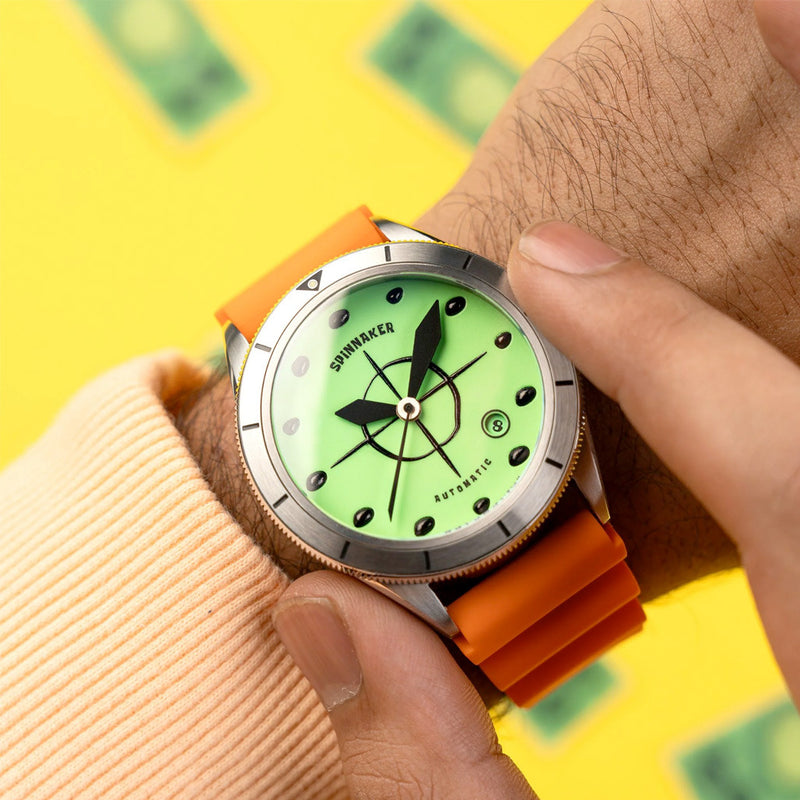 Spinnaker Cahill Automatic SpongeBob SquarePants Timekeeper Limited Edition Green Dial #SP-5142-01