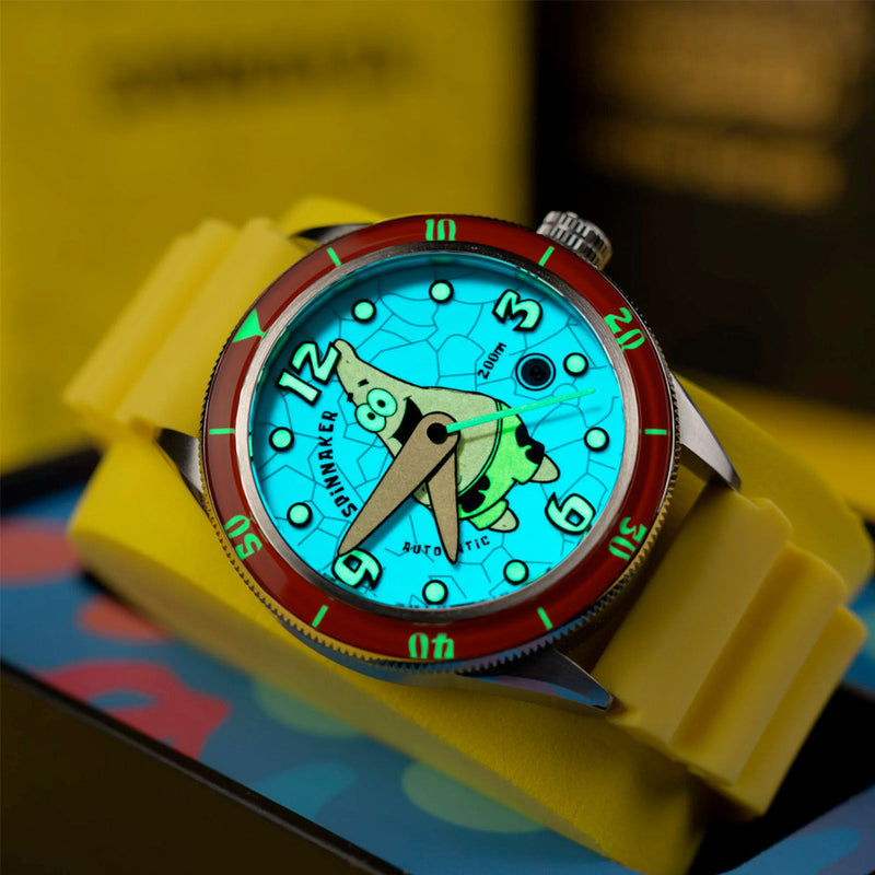 Spinnaker Cahill Automatic SpongeBob SquarePants Timekeeper Limited Edition Blue Dial #SP-5142-02