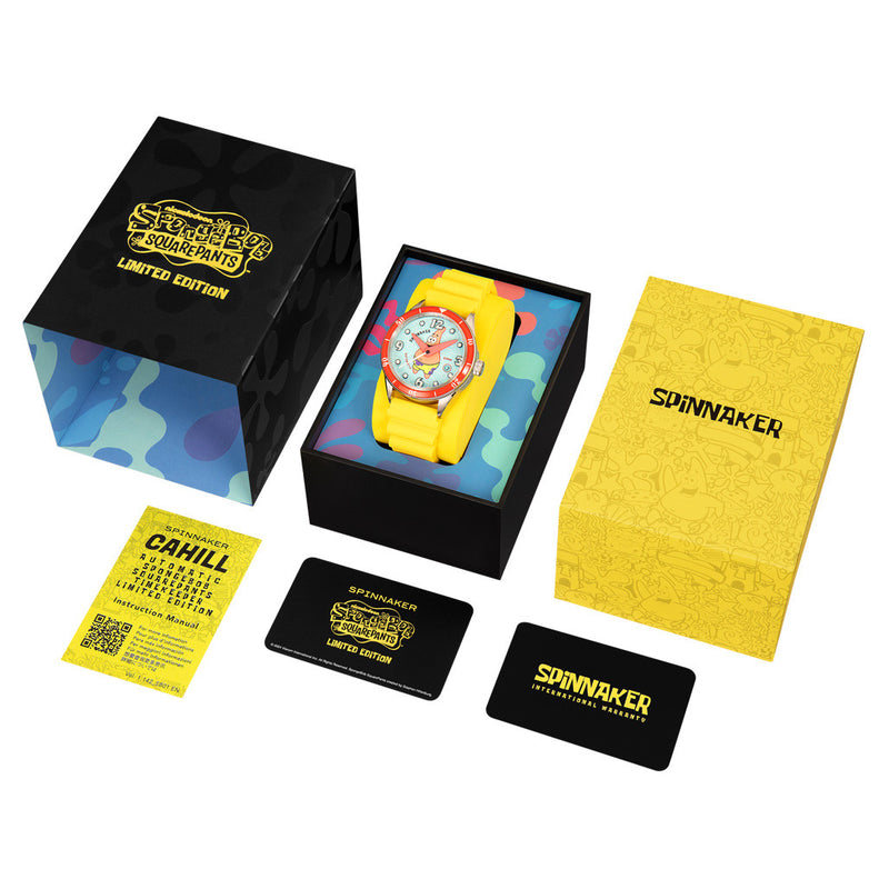 Spinnaker Cahill Automatic SpongeBob SquarePants Timekeeper Limited Edition Blue Dial #SP-5142-02