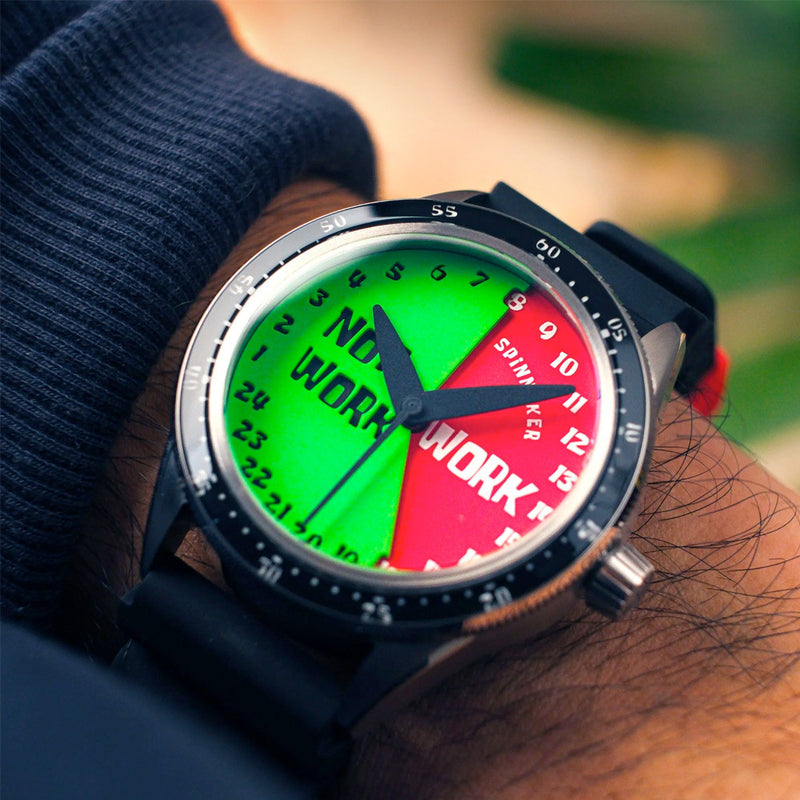 Spinnaker Cahill Automatic SpongeBob SquarePants Timekeeper Limited Edition Green Red Dial #SP-5142-03