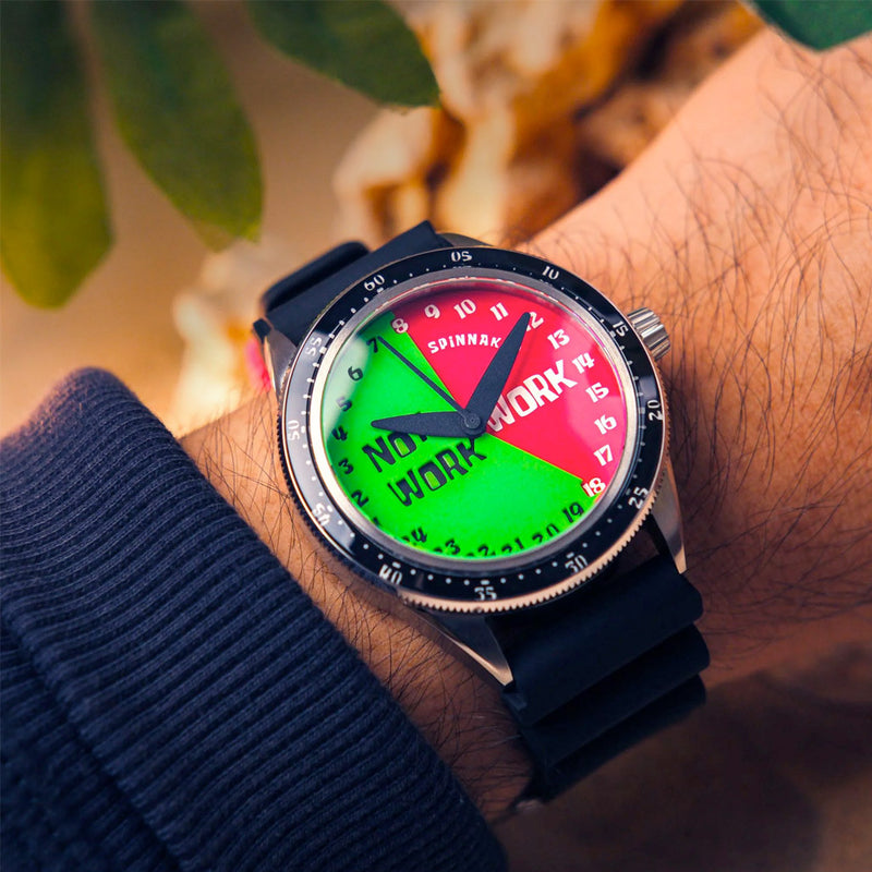 Spinnaker Cahill Automatic SpongeBob SquarePants Timekeeper Limited Edition Green Red Dial #SP-5142-03
