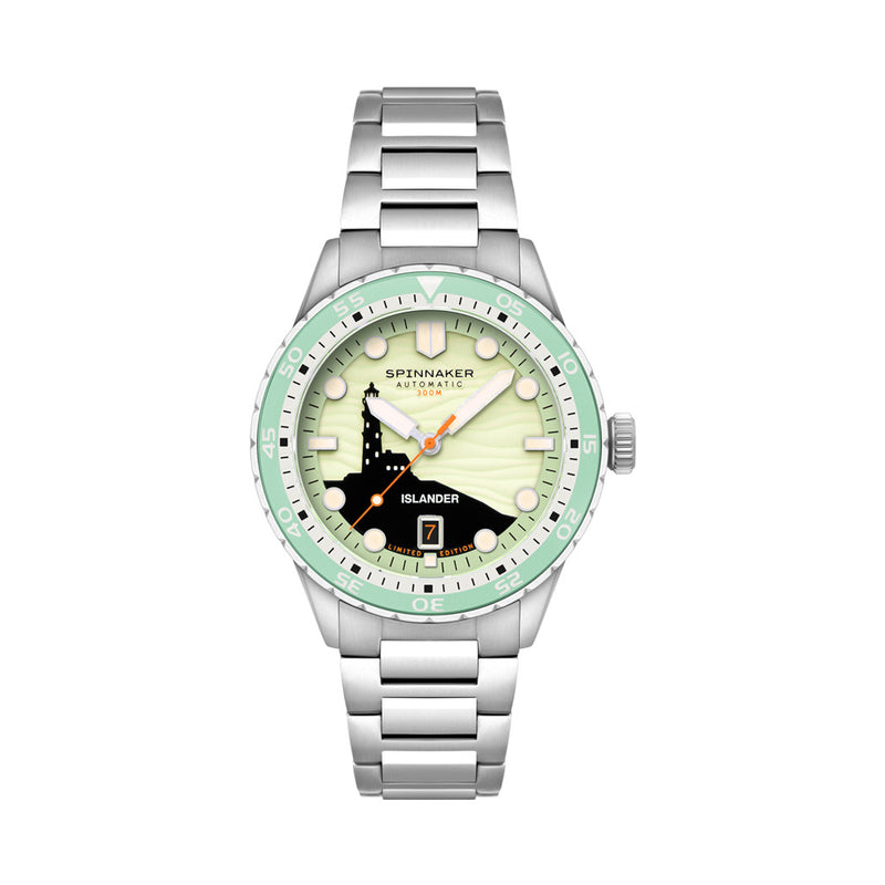 Spinnaker x Islander Hass Limited Edition Watch with Lighthouse Dial #SP-5144-LIW33