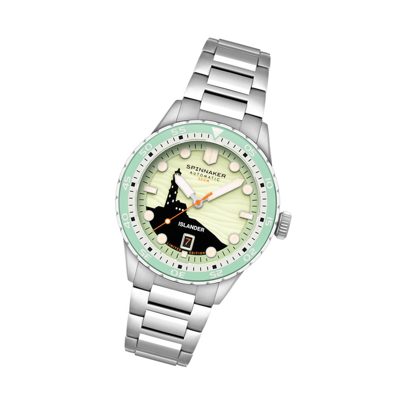 Spinnaker x Islander Hass Limited Edition Watch with Lighthouse Dial #SP-5144-LIW33