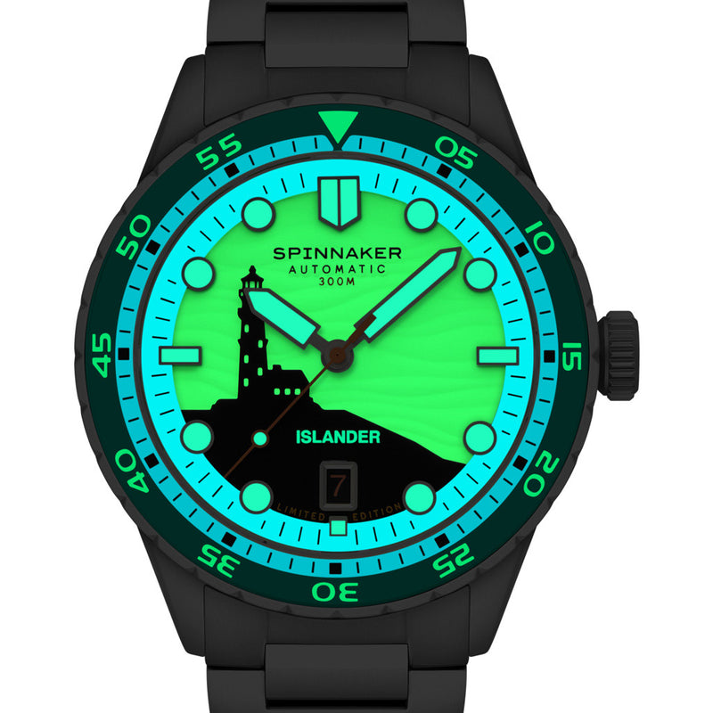 Spinnaker x Islander Hass Limited Edition Watch with Lighthouse Dial #SP-5144-LIW33