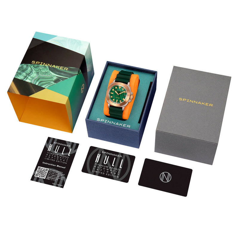 Spinnaker Hull Titanium Bronze Automatic - Lapidary Limited Edition Green Dial #SP-5145-02