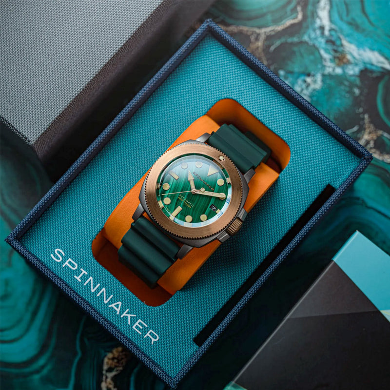 Spinnaker Hull Titanium Bronze Automatic - Lapidary Limited Edition Green Dial #SP-5145-02