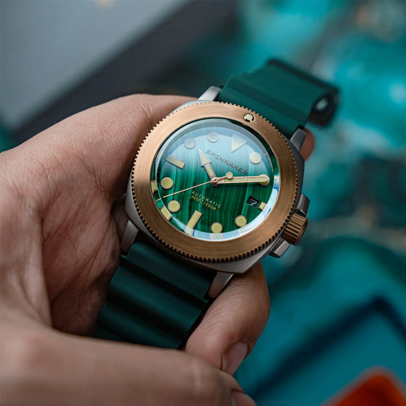 Spinnaker Hull Titanium Bronze Automatic - Lapidary Limited Edition Green Dial #SP-5145-02