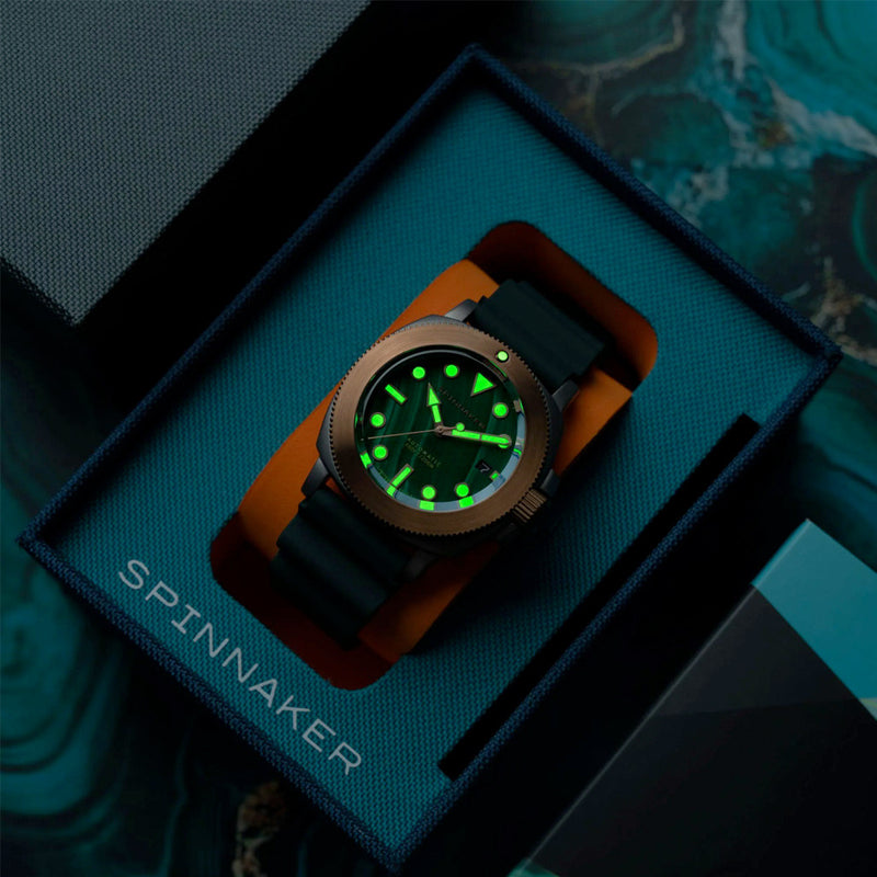 Spinnaker Hull Titanium Bronze Automatic - Lapidary Limited Edition Green Dial #SP-5145-02