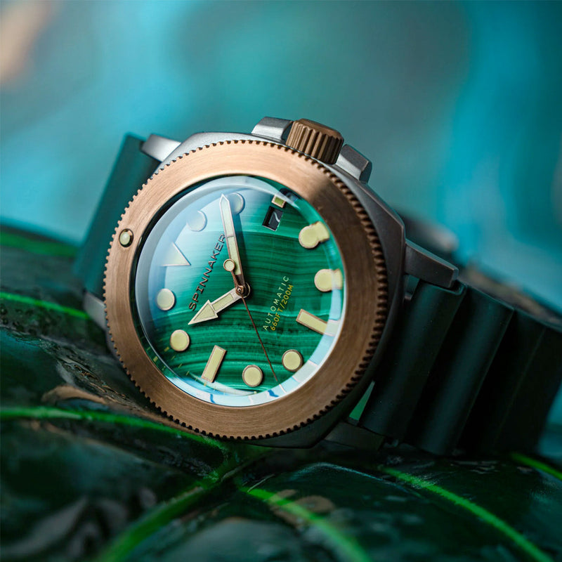 Spinnaker Hull Titanium Bronze Automatic - Lapidary Limited Edition Green Dial #SP-5145-02