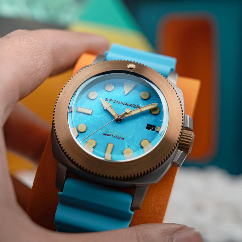 Spinnaker Hull Titanium Bronze Automatic - Lapidary Limited Edition Blue Dial #SP-5145-04