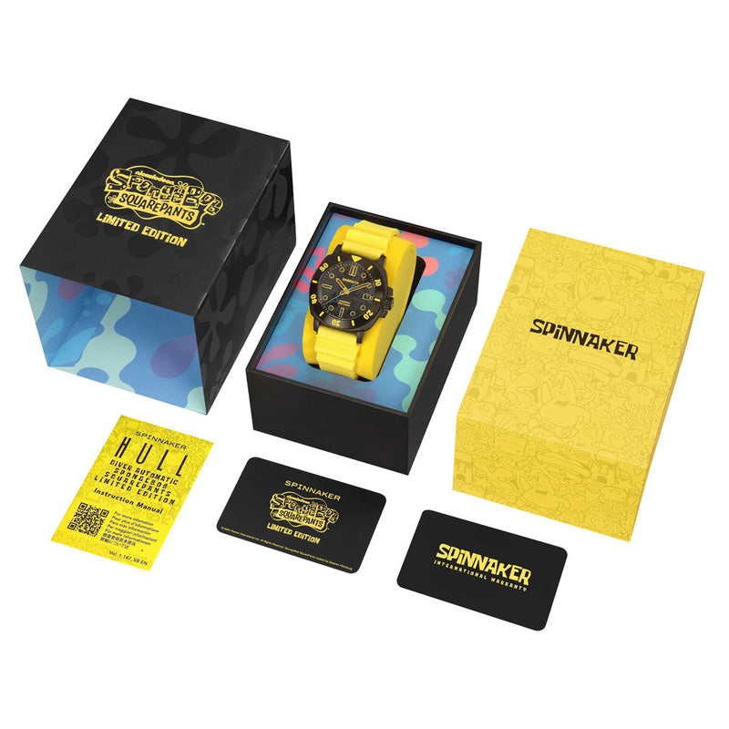 Spinnaker Hull Diver Automatic SpongeBob SquarePants Limited Edition Yellow Spongebob #SP-5147-01