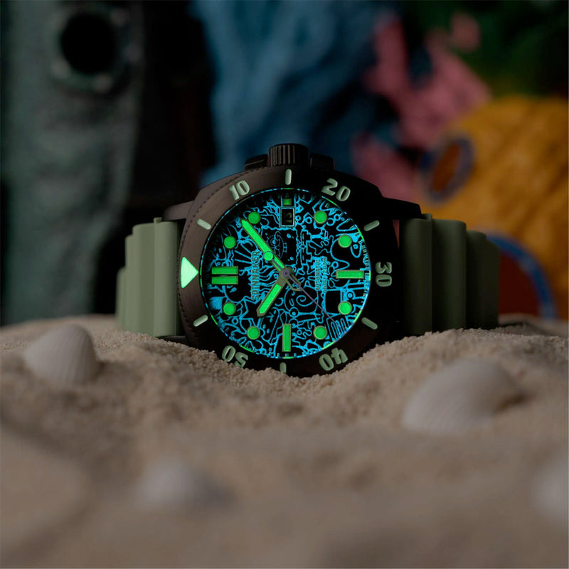 Spinnaker Hull Diver Automatic SpongeBob SquarePants Limited Edition Green Squidward #SP-5147-03