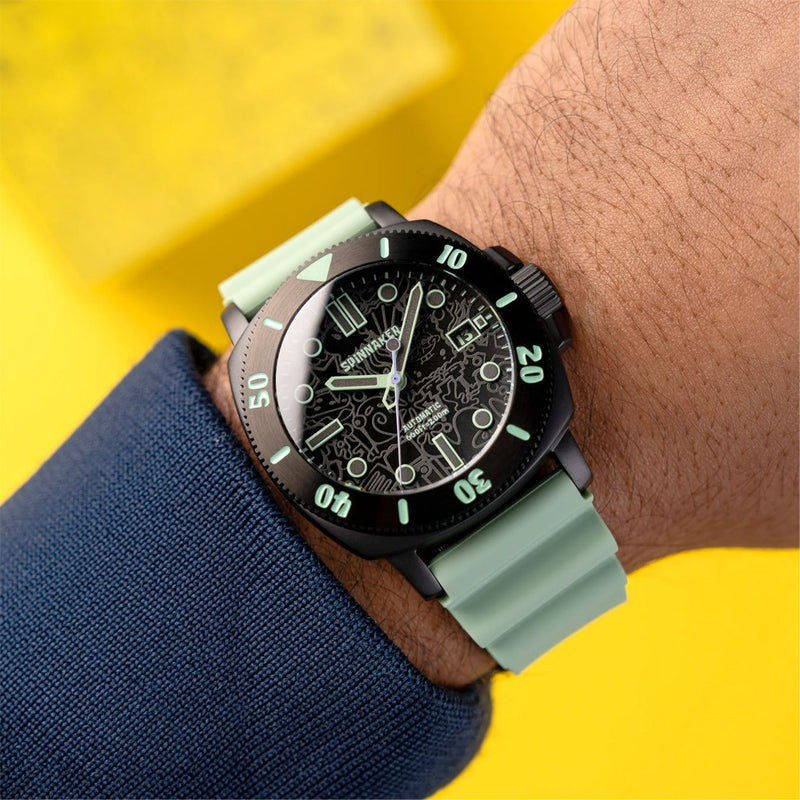 Spinnaker Hull Diver Automatic SpongeBob SquarePants Limited Edition Green Squidward #SP-5147-03