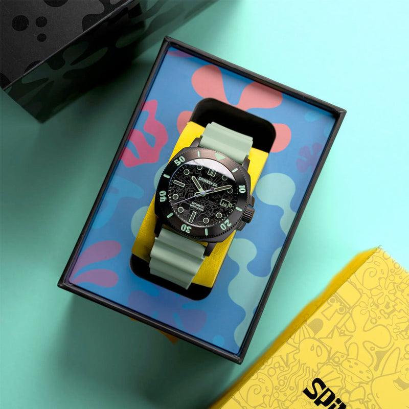 Spinnaker Hull Diver Automatic SpongeBob SquarePants Limited Edition Green Squidward #SP-5147-03