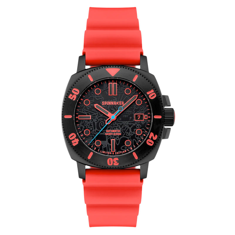 Spinnaker Hull Diver Automatic SpongeBob SquarePants Limited Edition Red Mr Krabs #SP-5147-04