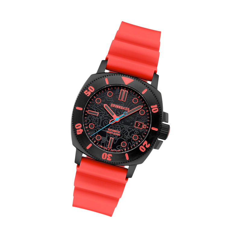 Spinnaker Hull Diver Automatic SpongeBob SquarePants Limited Edition Red Mr Krabs #SP-5147-04
