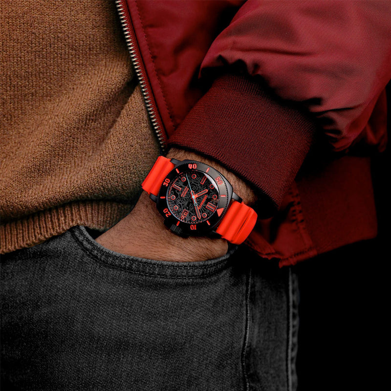 Spinnaker Hull Diver Automatic SpongeBob SquarePants Limited Edition Red Mr Krabs #SP-5147-04