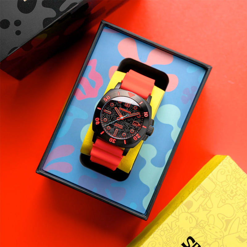 Spinnaker Hull Diver Automatic SpongeBob SquarePants Limited Edition Red Mr Krabs #SP-5147-04