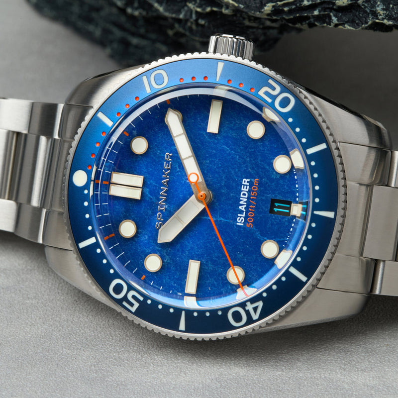 Spinnaker x Islander 39mm Croft with Blue Aventurine Dial #SP-5149-LIW11