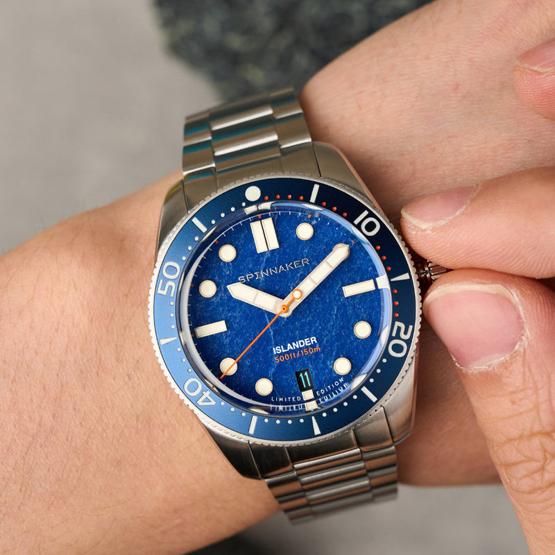 Spinnaker x Islander 39mm Croft with Blue Aventurine Dial #SP-5149-LIW11
