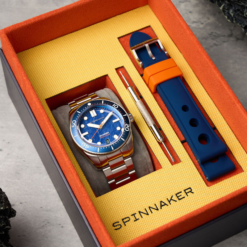Spinnaker x Islander 39mm Croft with Blue Aventurine Dial #SP-5149-LIW11