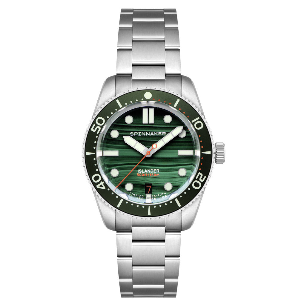 Spinnaker x Islander 39mm Croft with Green Malachite Dial #SP-5149