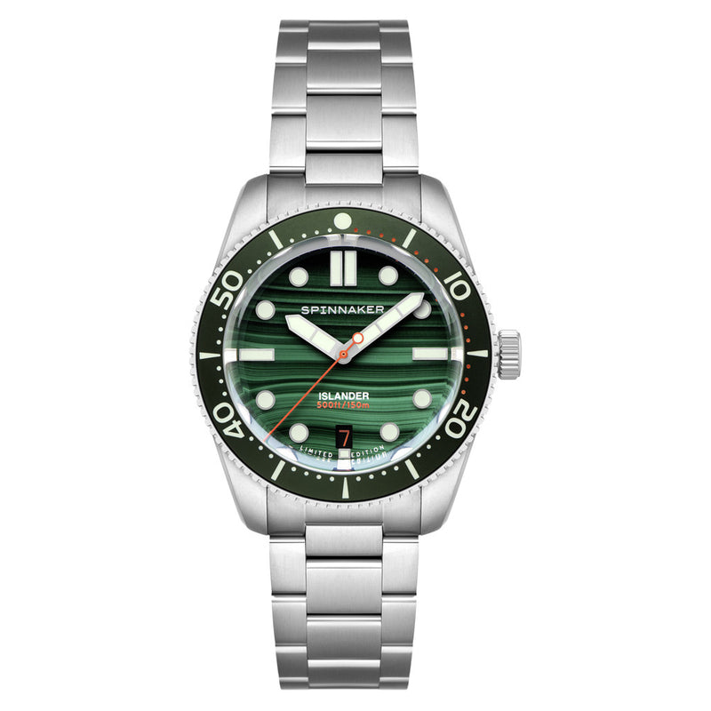 Spinnaker x Islander 39mm Croft with Green Malachite Dial #SP-5149-LIW33