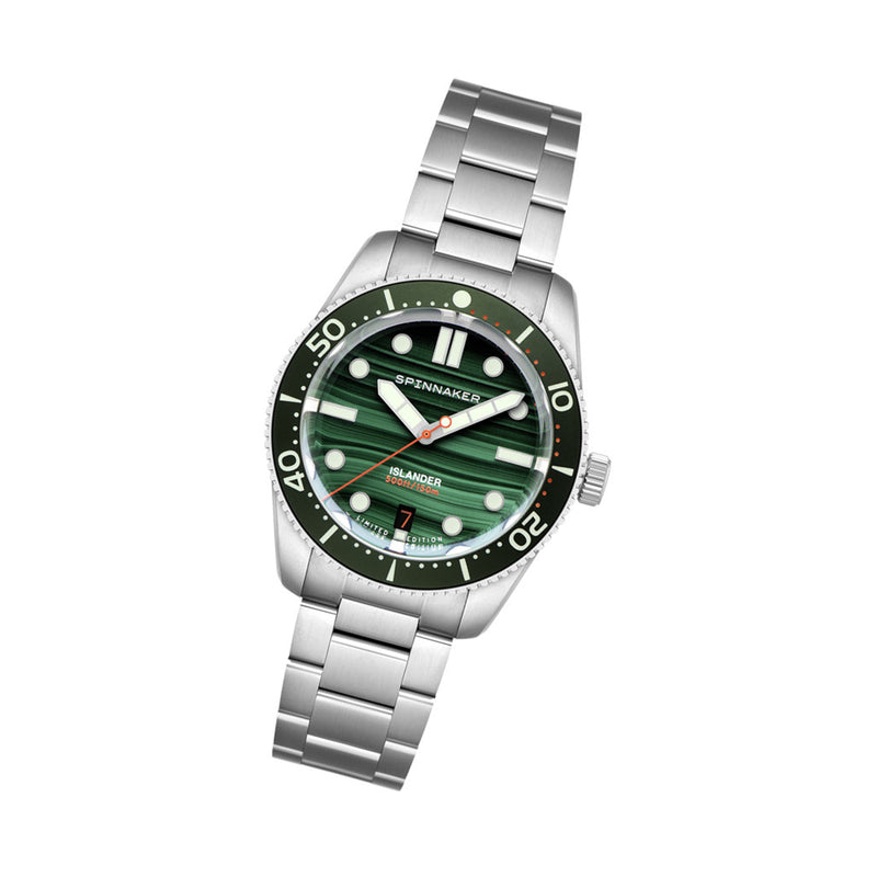 Spinnaker x Islander 39mm Croft with Green Malachite Dial #SP-5149-LIW33