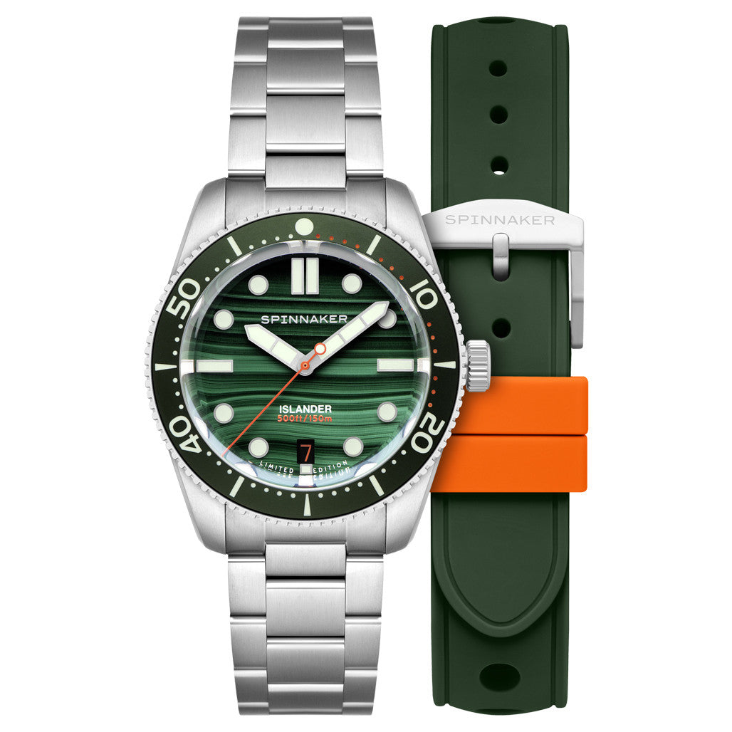 Spinnaker x Islander 39mm Croft with Green Malachite Dial #SP-5149