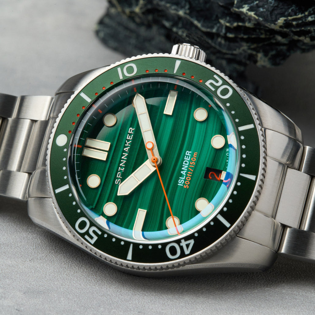 Spinnaker x Islander 39mm Croft with Green Malachite Dial #SP-5149