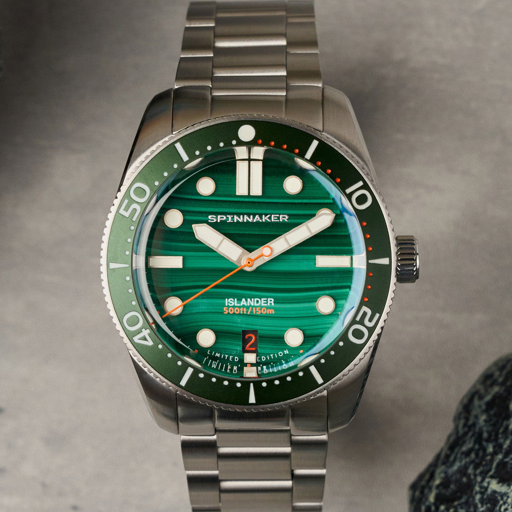 Spinnaker x Islander 39mm Croft with Green Malachite Dial #SP-5149