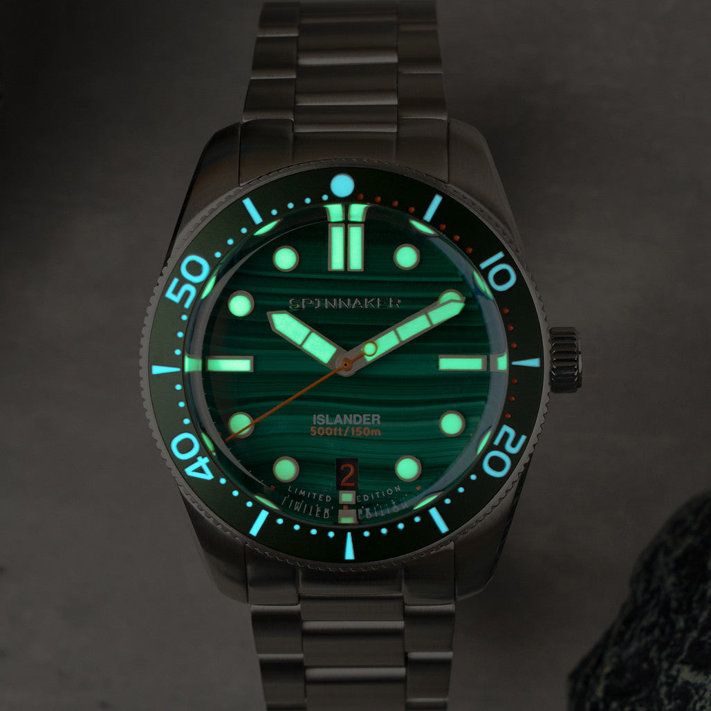 Spinnaker x Islander 39mm Croft with Green Malachite Dial #SP-5149