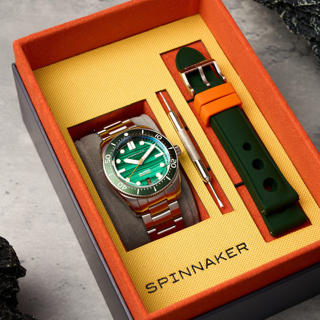 Spinnaker x Islander 39mm Croft with Green Malachite Dial #SP-5149