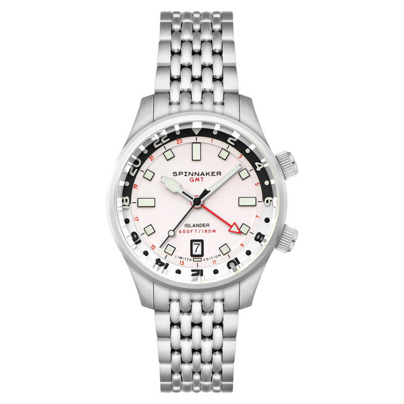 Spinnaker x Islander Bradner GMT Automatic Watch with Polar Dial #SP-5150-LIW11