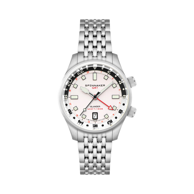 Spinnaker x Islander Bradner GMT Automatic Watch with Polar Dial #SP-5150-LIW11