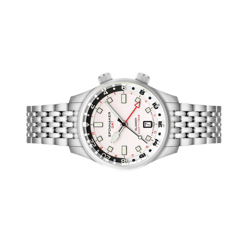 Spinnaker x Islander Bradner GMT Automatic Watch with Polar Dial #SP-5150-LIW11