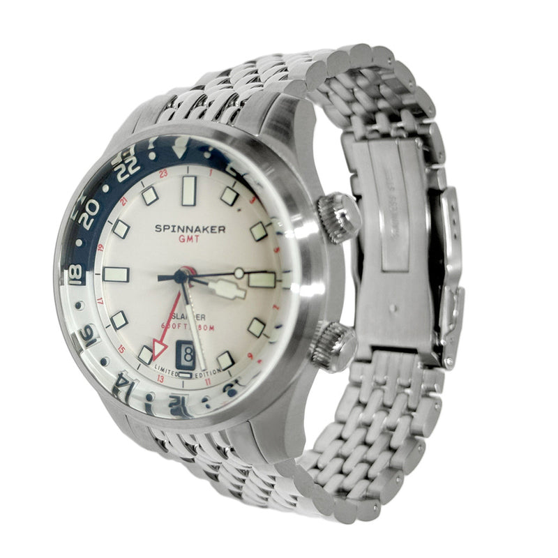 Spinnaker x Islander Bradner GMT Automatic Watch with Polar Dial #SP-5150-LIW11