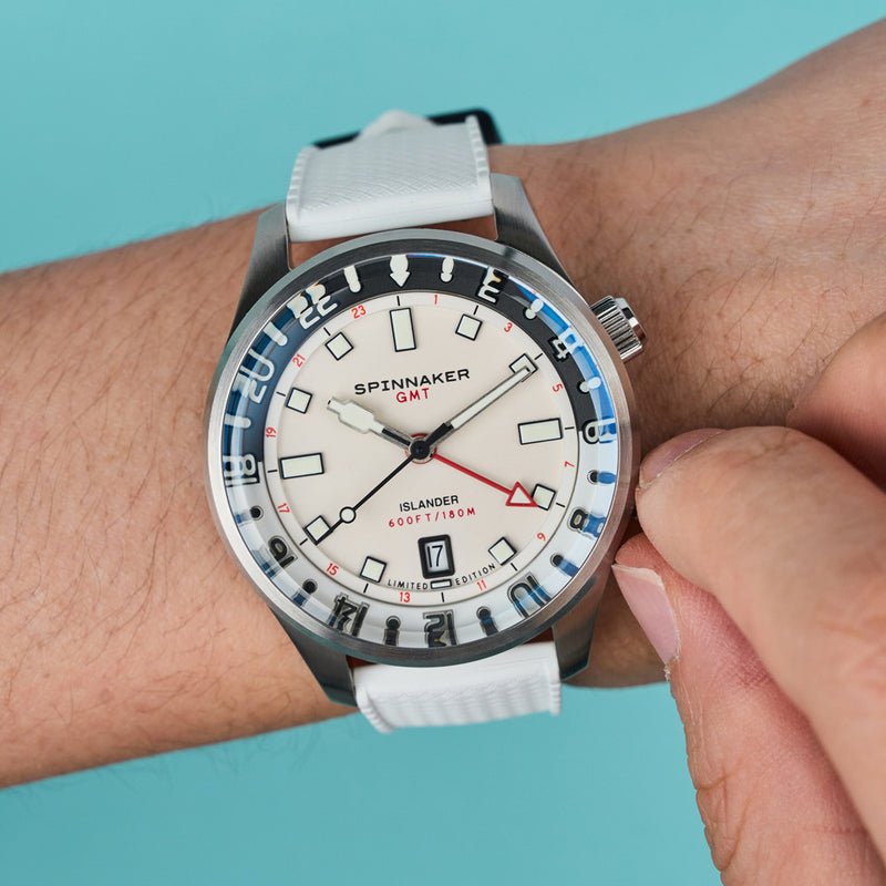 Spinnaker x Islander Bradner GMT Automatic Watch with Polar Dial #SP-5150-LIW11