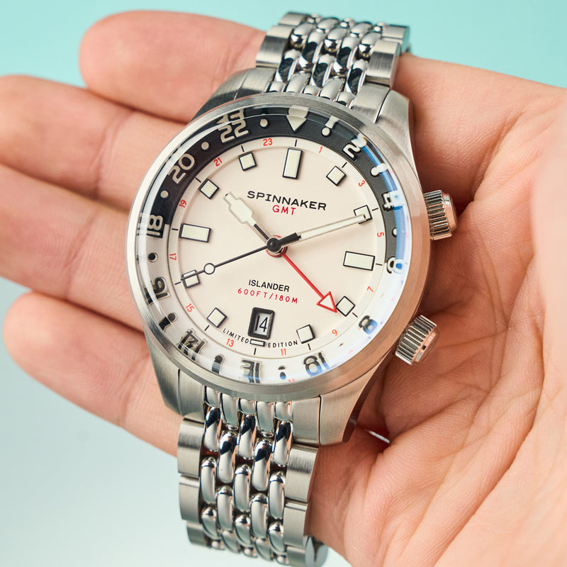 Spinnaker x Islander Bradner GMT Automatic Watch with Polar Dial #SP-5150-LIW11