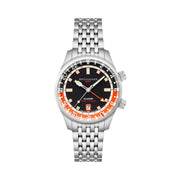 Spinnaker x Islander Bradner GMT Automatic Watch with Black and Orange Dial #SP-5150-LIW22
