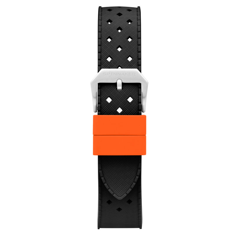 Spinnaker x Islander Bradner GMT Automatic Watch with Black and Orange Dial #SP-5150-LIW22