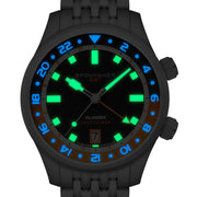 Spinnaker x Islander Bradner GMT Automatic Watch with Black and Orange Dial #SP-5150-LIW22