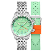 Spinnaker x Islander Bradner GMT Automatic Watch with Mint Green Dial #SP-5150-LIW33