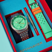 Spinnaker x Islander Bradner GMT Automatic Watch with Mint Green Dial #SP-5150-LIW33
