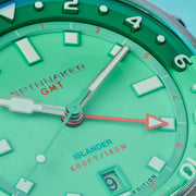 Spinnaker x Islander Bradner GMT Automatic Watch with Mint Green Dial #SP-5150-LIW33