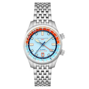 Spinnaker x Islander Bradner GMT Automatic Watch with Blue and Orange Dial #SP-5150-LIW44