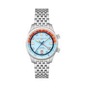 Spinnaker x Islander Bradner GMT Automatic Watch with Blue and Orange Dial #SP-5150-LIW44