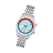 Spinnaker x Islander Bradner GMT Automatic Watch with Blue and Orange Dial #SP-5150-LIW44