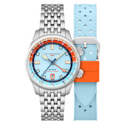 Spinnaker x Islander Bradner GMT Automatic Watch with Blue and Orange Dial #SP-5150-LIW44